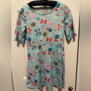 Nickelodeon Girls Medium 7-8 Holiday Graphic Tee Dress